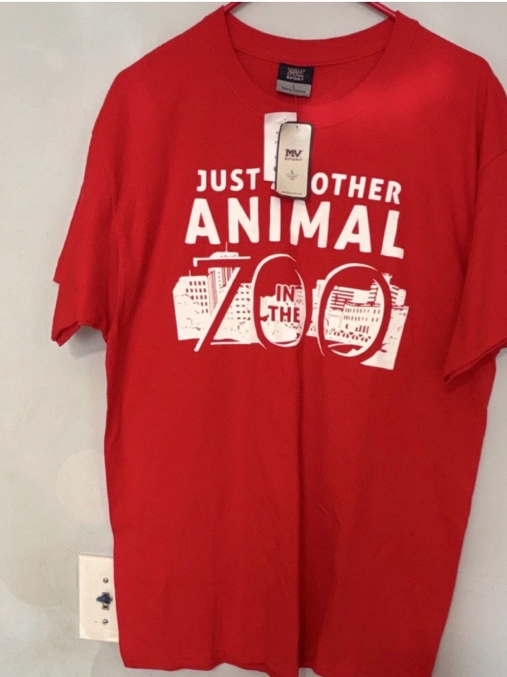 MV Sport Red T‑Shirt with White City Zoo Graphic